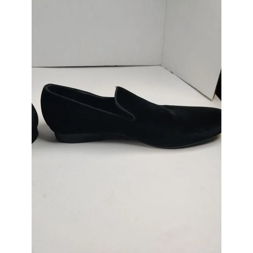 Steve Madden Men's Velvet Loafers Size 9.5 Black Slip-On